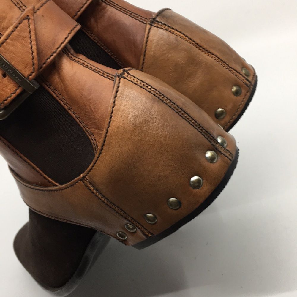 Marco Delli Tyler Ankle Boots mahogany suede and British tan leather Sz EU 42 M9 - Picture 10 of 16